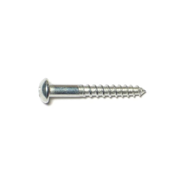 Midwest Fastener Wood Screw, #8, 1-1/4 in, Zinc Plated Steel Round Head Phillips Drive, 30 PK 61808 - main